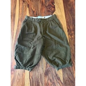 Vintage Mario's Olive Green Wool Pleated Knickers Breeches Mens 29 Waist